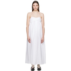 세실리에 반센 Cecilie Bahnsen White Vera Midi Dress 241002F054005