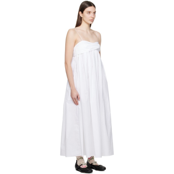  세실리에 반센 Cecilie Bahnsen White Vera Midi Dress 241002F054005