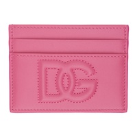 Dolce&Gabbana Pink Embossed Card Holder 241003F040001