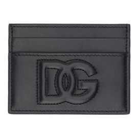 Dolce&Gabbana Black Calfskin DG Logo Card Holder 241003F040002