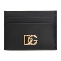 Dolce&Gabbana Black Calfskin DG Logo Card Holder 241003F040003