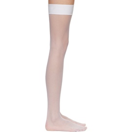 Dolce&Gabbana White Thigh Socks 241003F076001