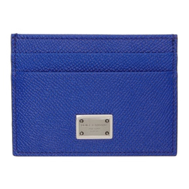 Dolce&Gabbana Blue Dauphine Card Holder 241003M163009