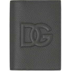 Dolce&Gabbana Gray Embossed Passport Holder 241003M164014