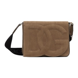 Dolce&Gabbana Brown Medium DG Logo Crossbody Bag 241003M170005