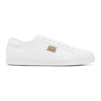 Dolce&Gabbana White Saint Tropez Calfskin Sneakers 241003M237001