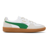PUMA 오프화이트 Off-White & Green Palermo Leather Sneakers 241010M237014