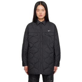 Nike Black Quilted Jacket 241011F063007