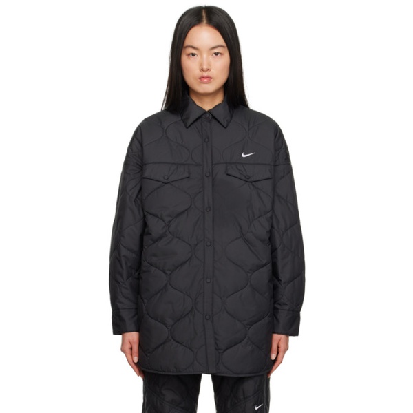 나이키 Nike Black Quilted Jacket 241011F063007