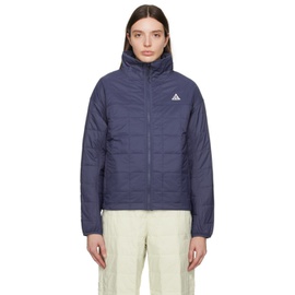 Nike Blue Quilted Jacket 241011F063022