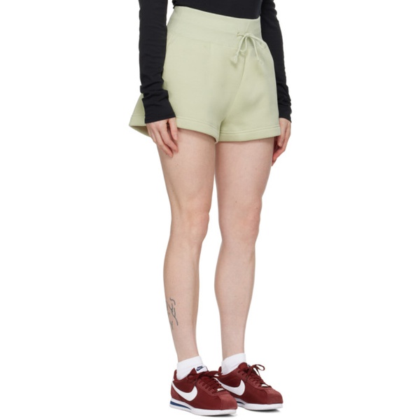 나이키 Nike Green High-Rise Shorts 241011F088001