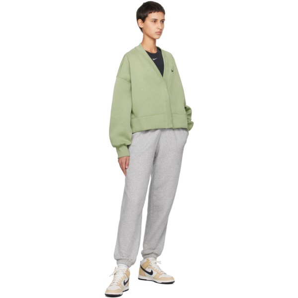나이키 Nike Green Over-Oversized Cardigan 241011F095001