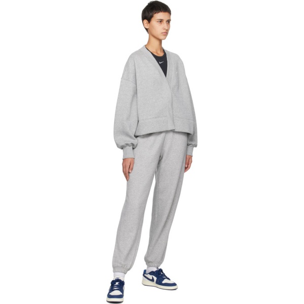 나이키 Nike Gray Over-Oversized Cardigan 241011F095002