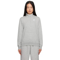 Nike Gray Sportswear Club Sweatshirt 241011F098003