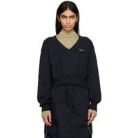 Nike Black Cropped Sweatshirt 241011F100003
