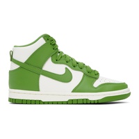 Nike Green & White Dunk High Sneakers 241011F127018