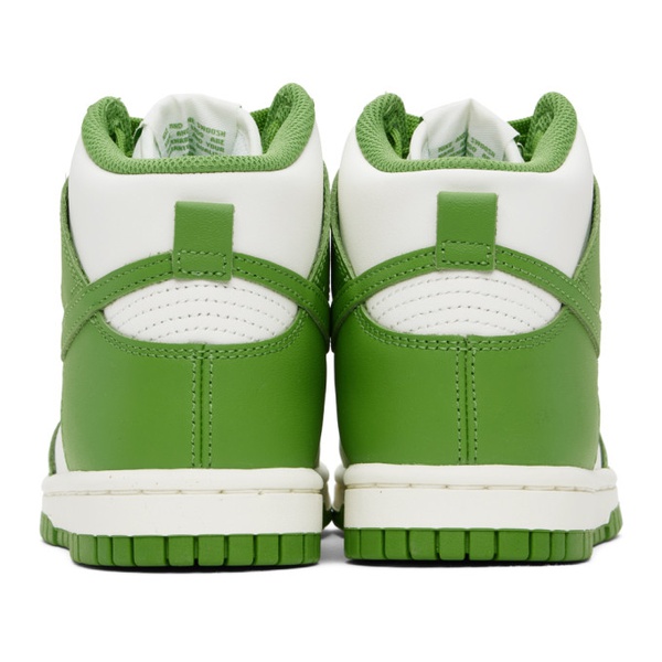 나이키 Nike Green & White Dunk High Sneakers 241011F127018