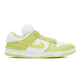Nike Green & White Dunk Low Twist Sneakers 241011F128008