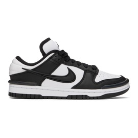 Nike Black & White Dunk Low Twist Sneakers 241011F128011