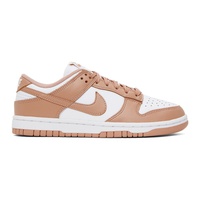 Nike White & Beige Dunk Low By You Sneakers 241011F128015