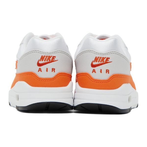 나이키 Nike White & Orange Air Max 1 87 Sneakers 241011F128030
