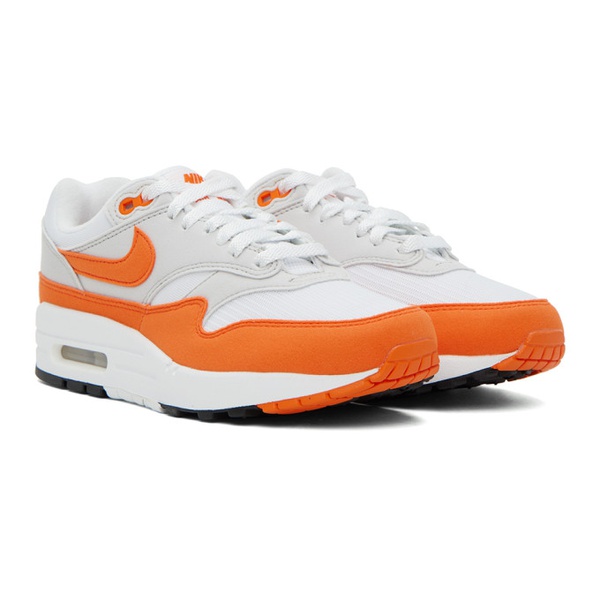 나이키 Nike White & Orange Air Max 1 87 Sneakers 241011F128030