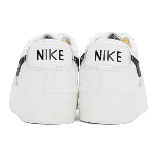 나이키 Nike White & Black Blazer Low Platform Sneakers 241011F128039
