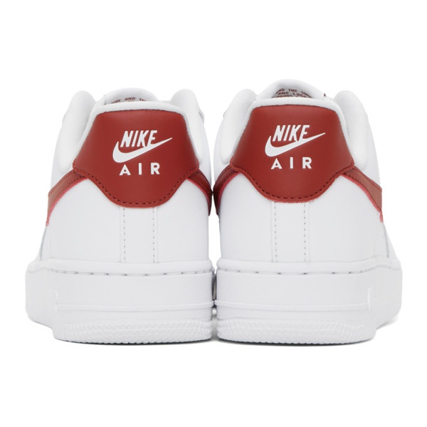 나이키 Nike White & Orange Air Force 1 07 Sneakers 241011F128044