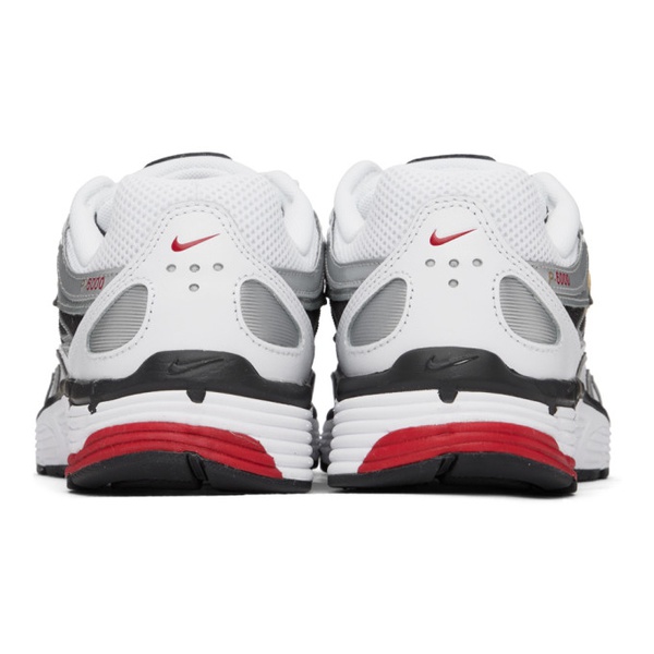 나이키 Nike White & Silver P-6000 Sneakers 241011F128059
