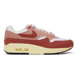 Nike Red & White Air Max 1 Sneakers 241011F128066
