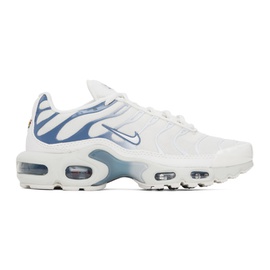 Nike White & Blue Air Max Plus Sneakers 241011F128101
