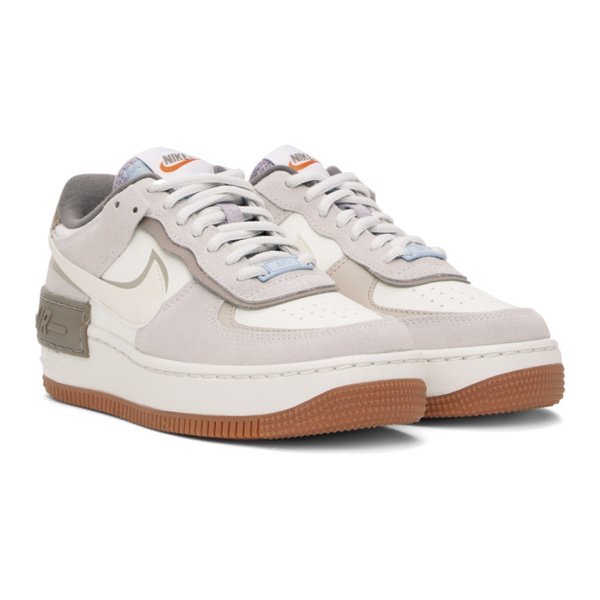 나이키 Nike Gray Air Force 1 Shadow Sneakers 241011F128116