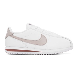 Nike White & Pink Cortez Sneakers 241011F128117