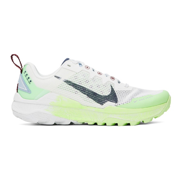 나이키 Nike White & Green Wildhorse 8 Sneakers 241011F128155