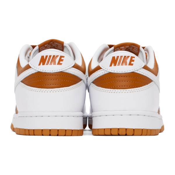 나이키 Nike Orange & White Dunk Low Sneakers 241011F128167