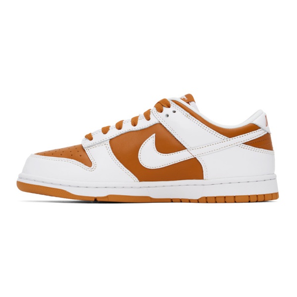 나이키 Nike Orange & White Dunk Low Sneakers 241011F128167