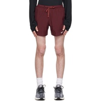 Nike Burgundy Brief-Lined Shorts 241011M193001