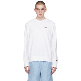 Nike White Crewneck Sweatshirt 241011M204015