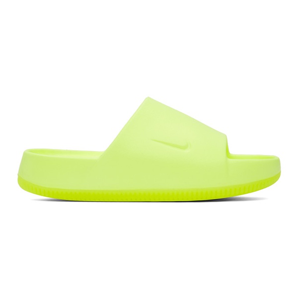 나이키 Nike Yellow Calm Slides 241011M234004