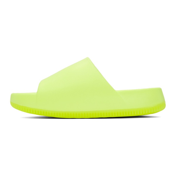 나이키 Nike Yellow Calm Slides 241011M234004