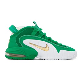 Nike Green & White Air Max Penny Sneakers 241011M236003