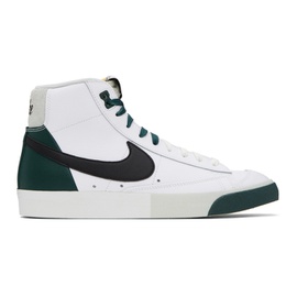 Nike White & Green Blazer Mid 77 Premium Sneakers 241011M236009