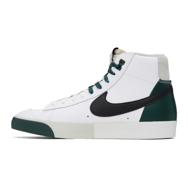 나이키 Nike White & Green Blazer Mid 77 Premium Sneakers 241011M236009