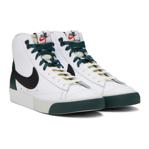 나이키 Nike White & Green Blazer Mid 77 Premium Sneakers 241011M236009