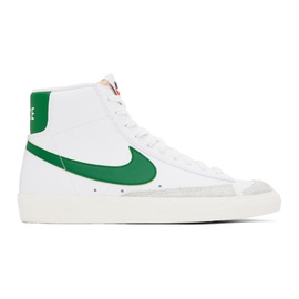 Nike White & Green Blazer Mid 77 Vintage Sneakers 241011M236014