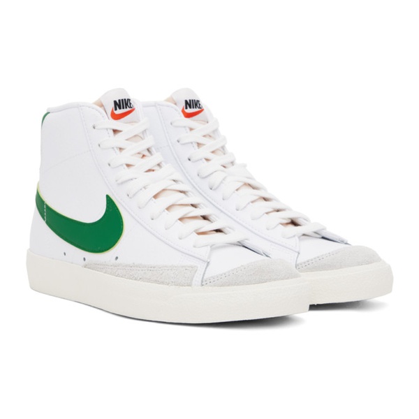 나이키 Nike White & Green Blazer Mid 77 Vintage Sneakers 241011M236014