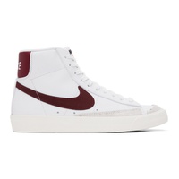 Nike White & Red Blazer Mid 77 Vintage Sneakers 241011M236015