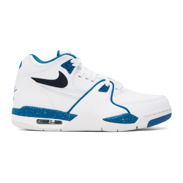 나이키 Nike White & Blue Air Flight 89 Sneakers 241011M236017