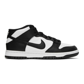 Nike Black & White Dunk Mid Sneakers 241011M236024