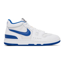 Nike White & Blue Attack Sneakers 241011M236033